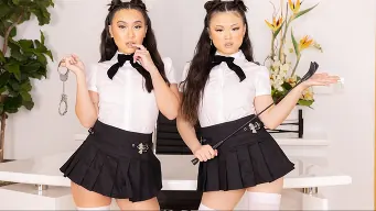 Lulu Chu in 'Petite Asian School Girls Lulu Chu And Kimmy Kimm Have Jules All Tied Up'